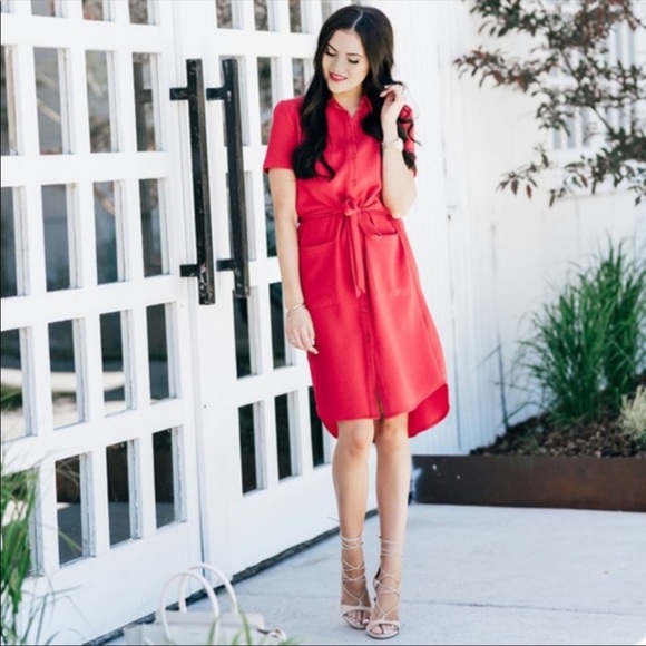 Rachel Parcell Dresses & Skirts - Rachel Parcell | The Red Everyday Shirt Dress XL